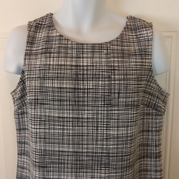Worthington black and white graphic sleeveless dress - Picture 2 of 10